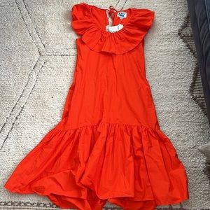 Anthropologie NWT red ruffled dress